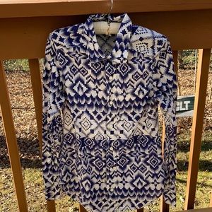 Kavu blue and white cotton shirt